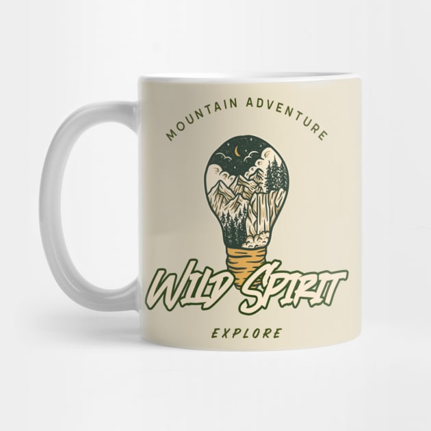 Wild Spirit Mountain Adventure Explore by Tip Top Tee's